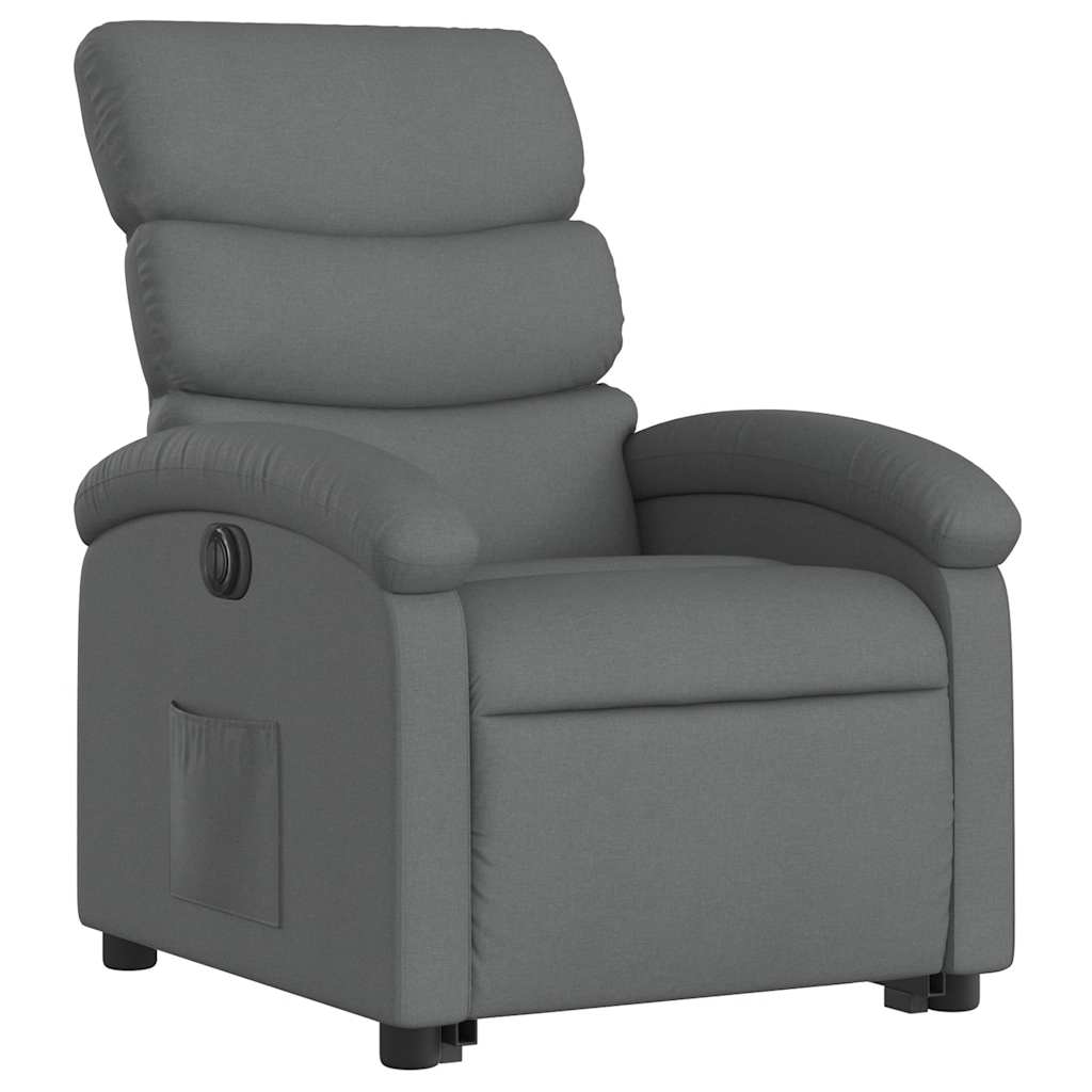 Fauteuil inclinable électrique gris foncé tissu - XIOS