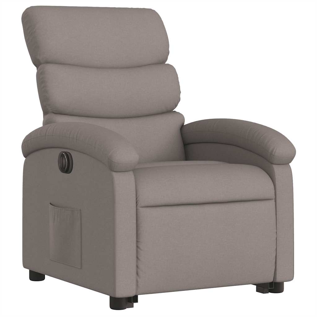 Fauteuil inclinable électrique taupe tissu - XIOS