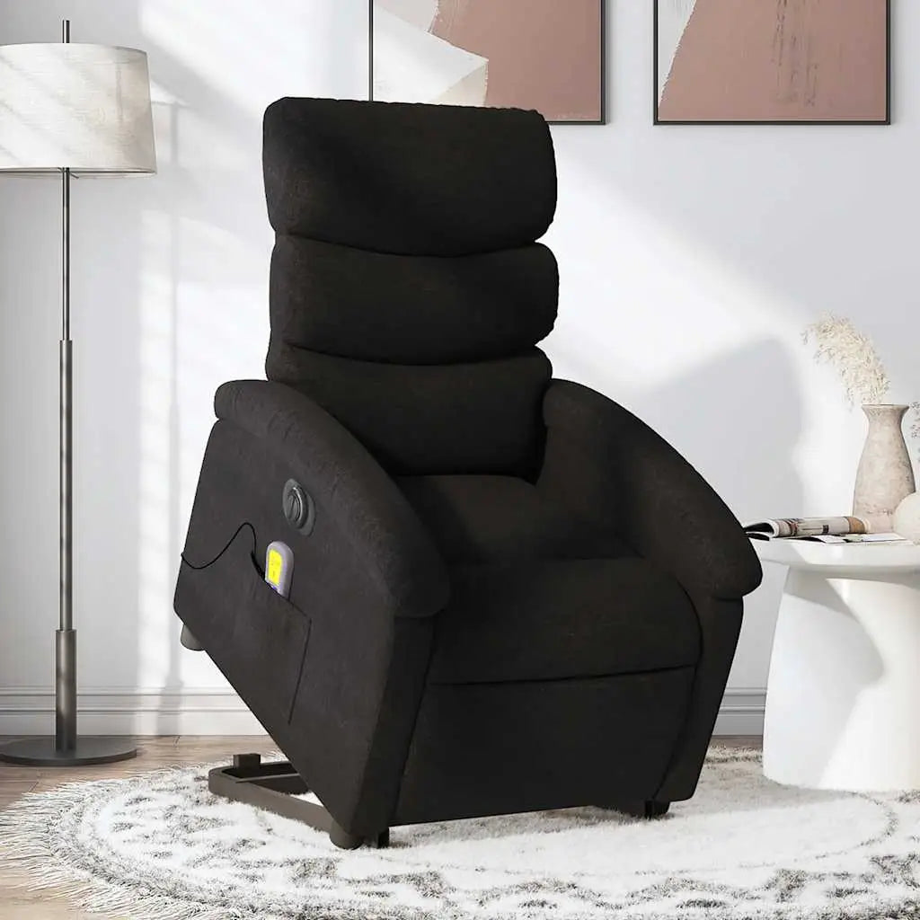 Fauteuil inclinable de massage électrique Noir Tissu - XIOS