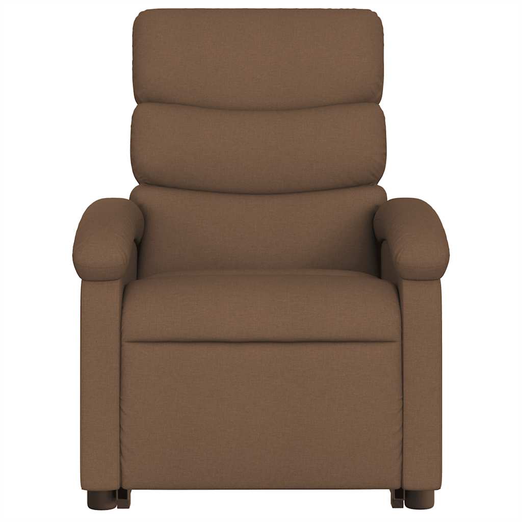 Fauteuil inclinable de massage électrique Marron Tissu - XIOS