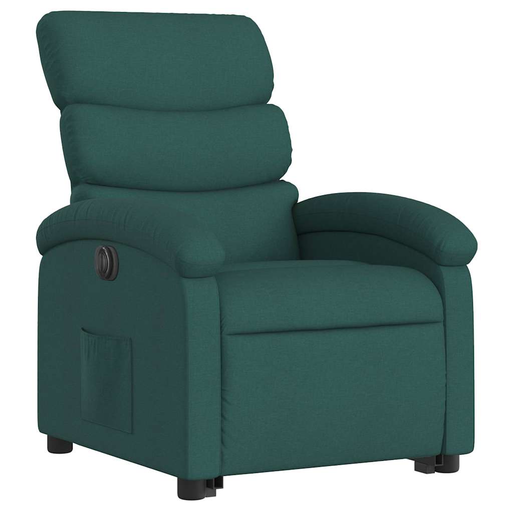 Fauteuil inclinable de massage électrique Vert foncé Tissu - XIOS
