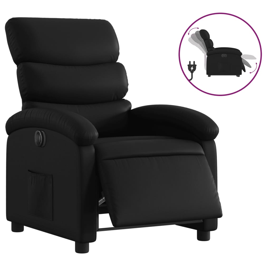 Fauteuil inclinable électrique Noir Similicuir - XIOS