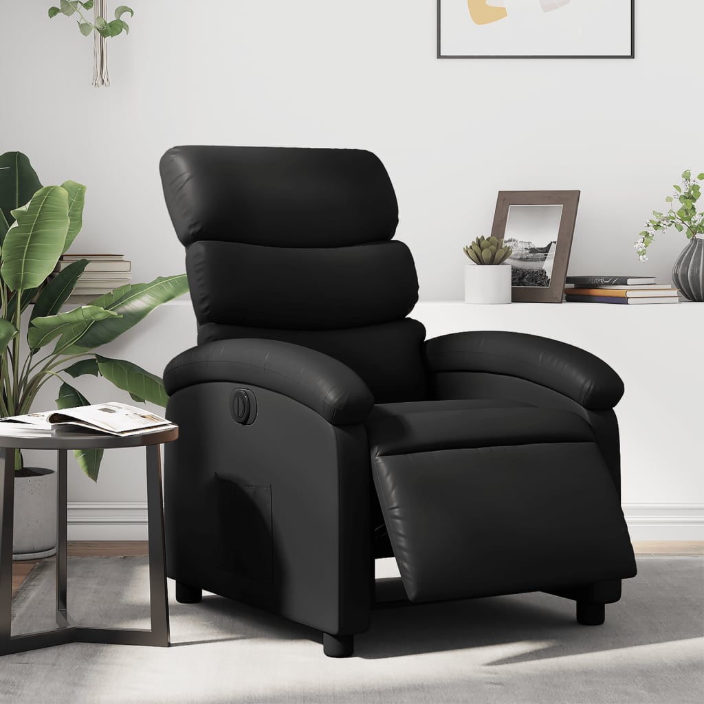 Fauteuil inclinable électrique Noir Similicuir - XIOS