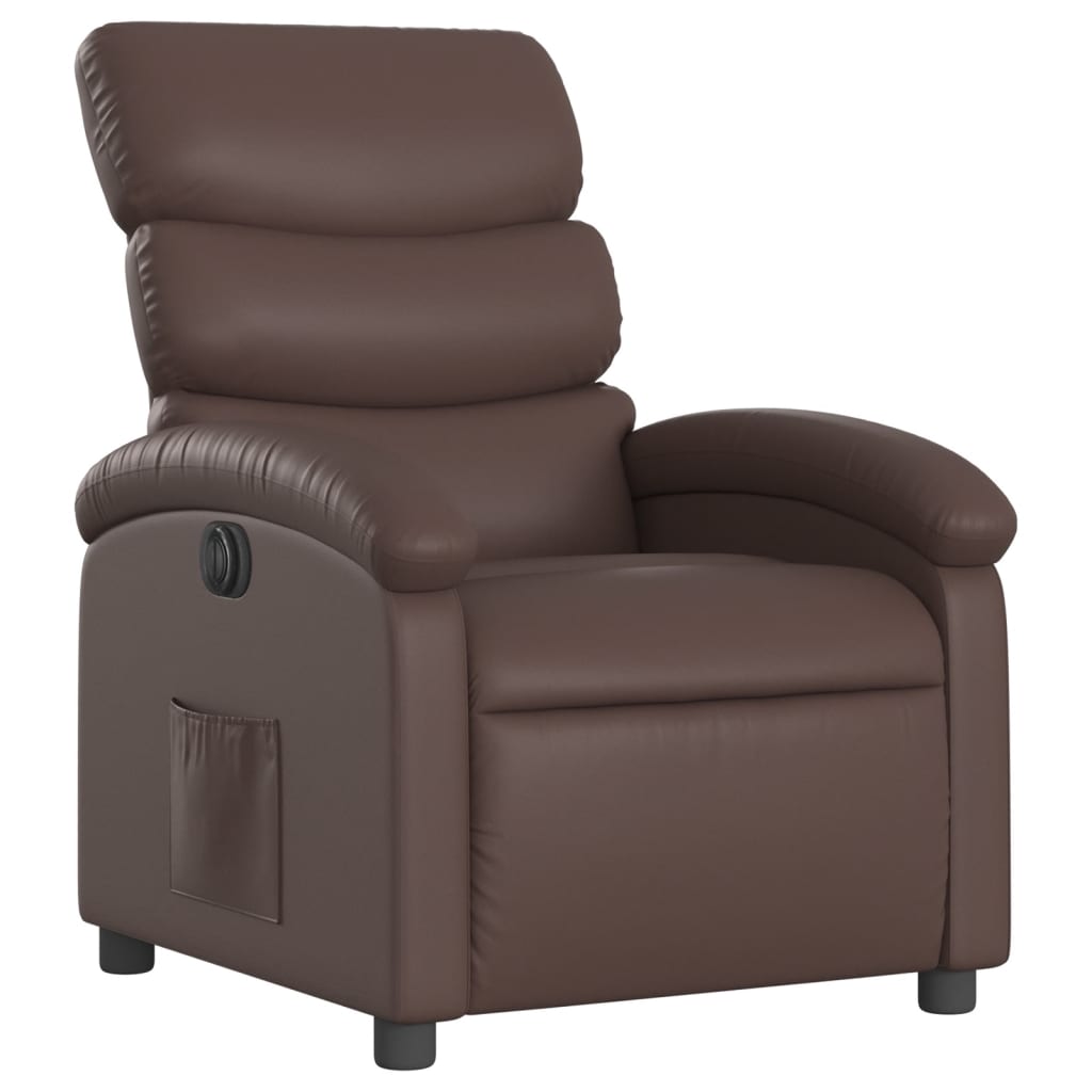 Fauteuil inclinable électrique Marron Similicuir - XIOS