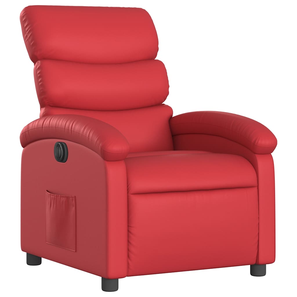 Fauteuil inclinable électrique Rouge Similicuir - XIOS