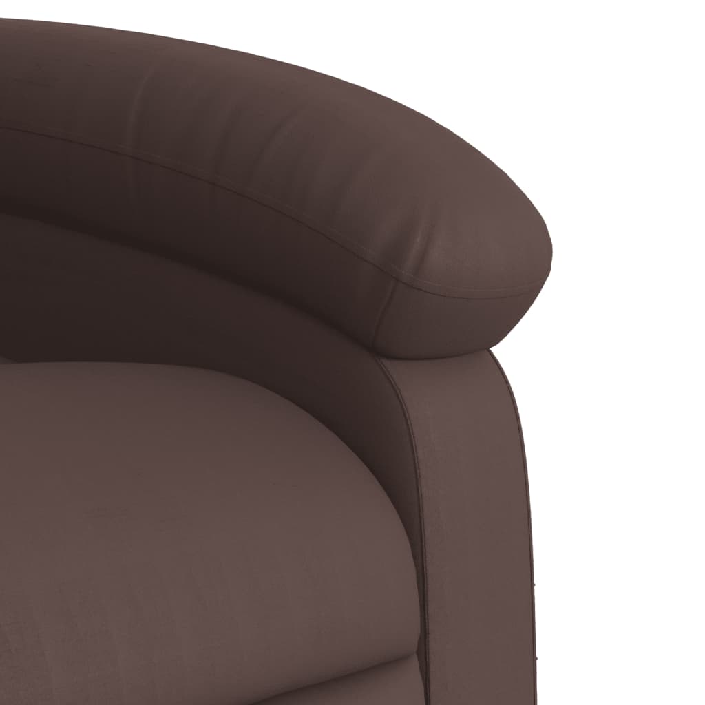 Fauteuil de massage inclinable électrique marron similicuir - XIOS