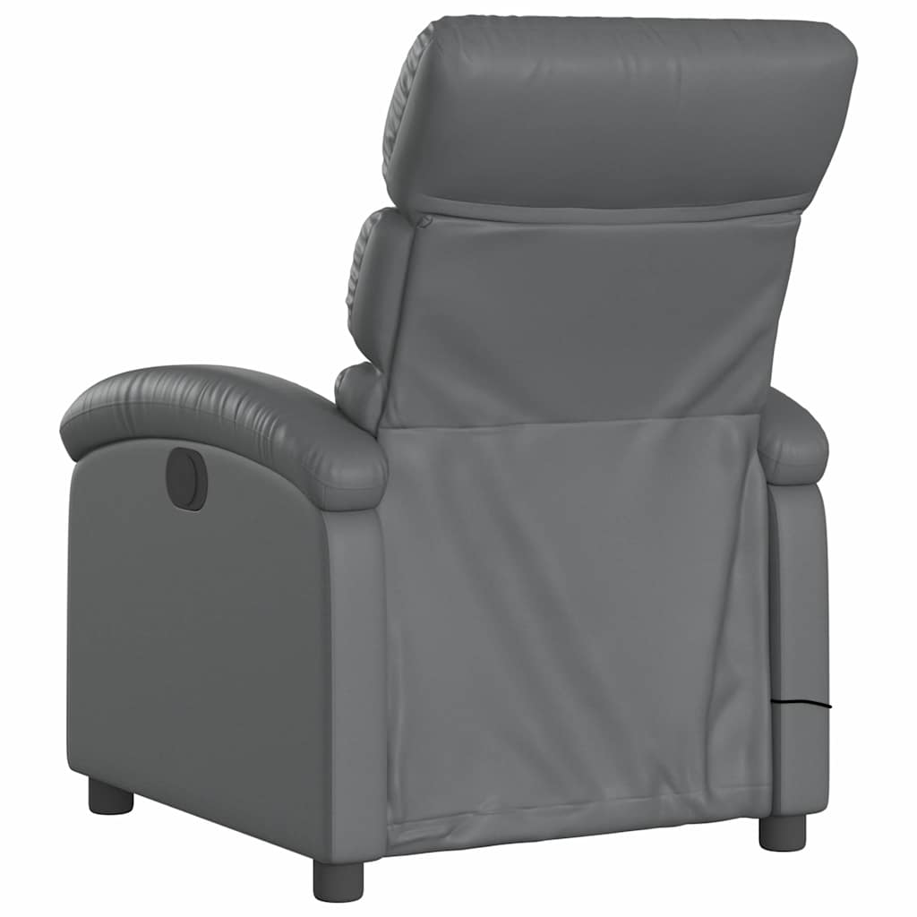 Fauteuil de massage inclinable électrique gris similicuir - XIOS