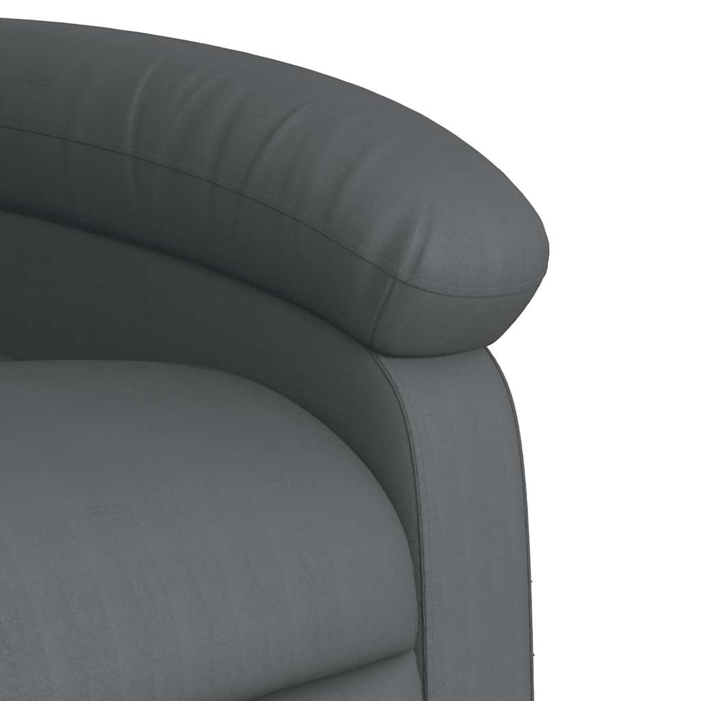 Fauteuil de massage inclinable électrique gris similicuir - XIOS