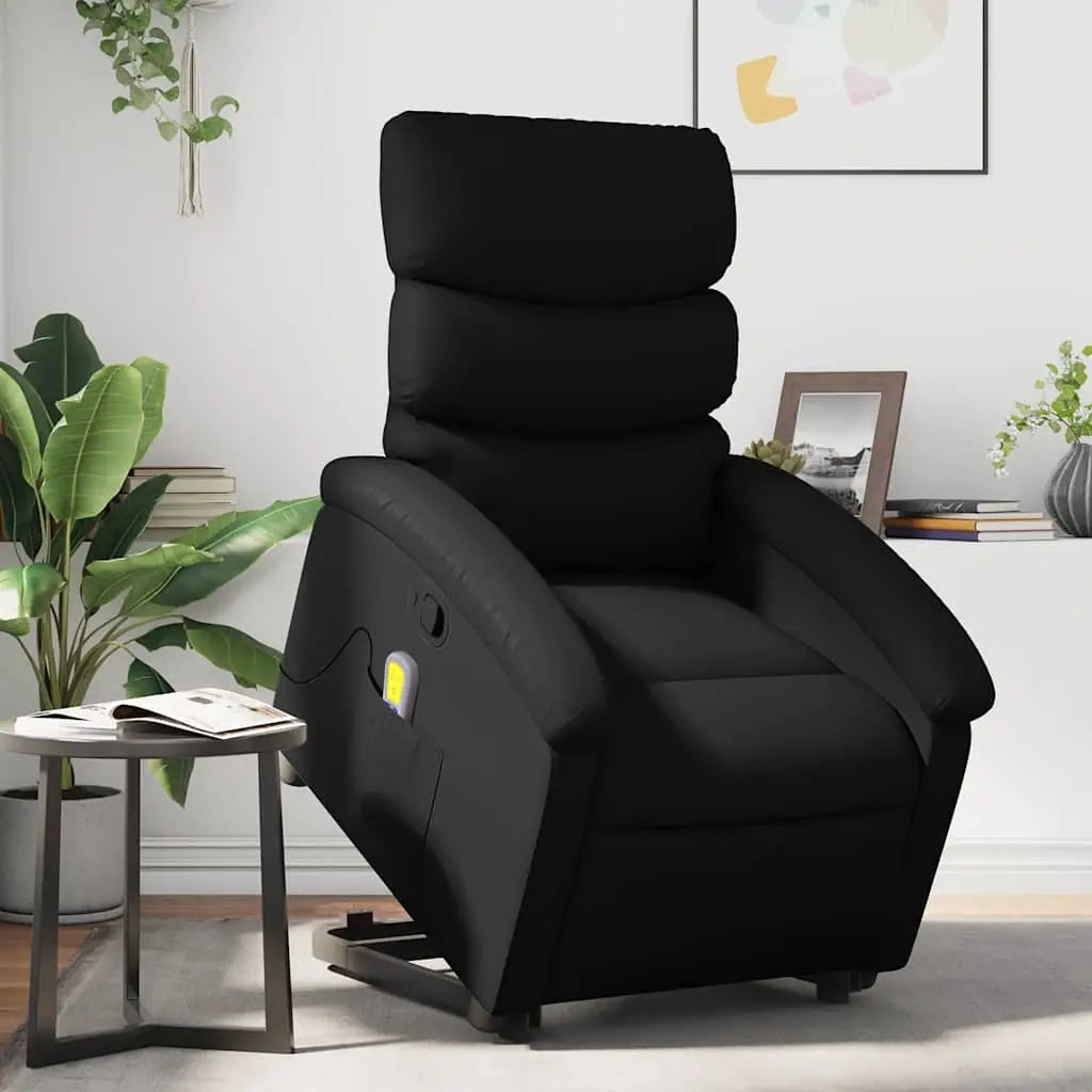 Fauteuil inclinable de massage Noir Similicuir - XIOS