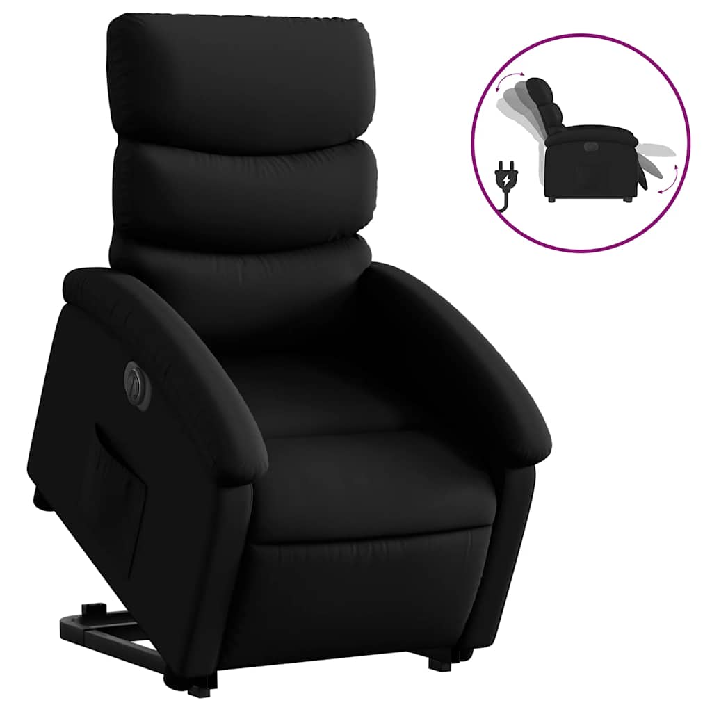 Fauteuil inclinable électrique noir similicuir - XIOS