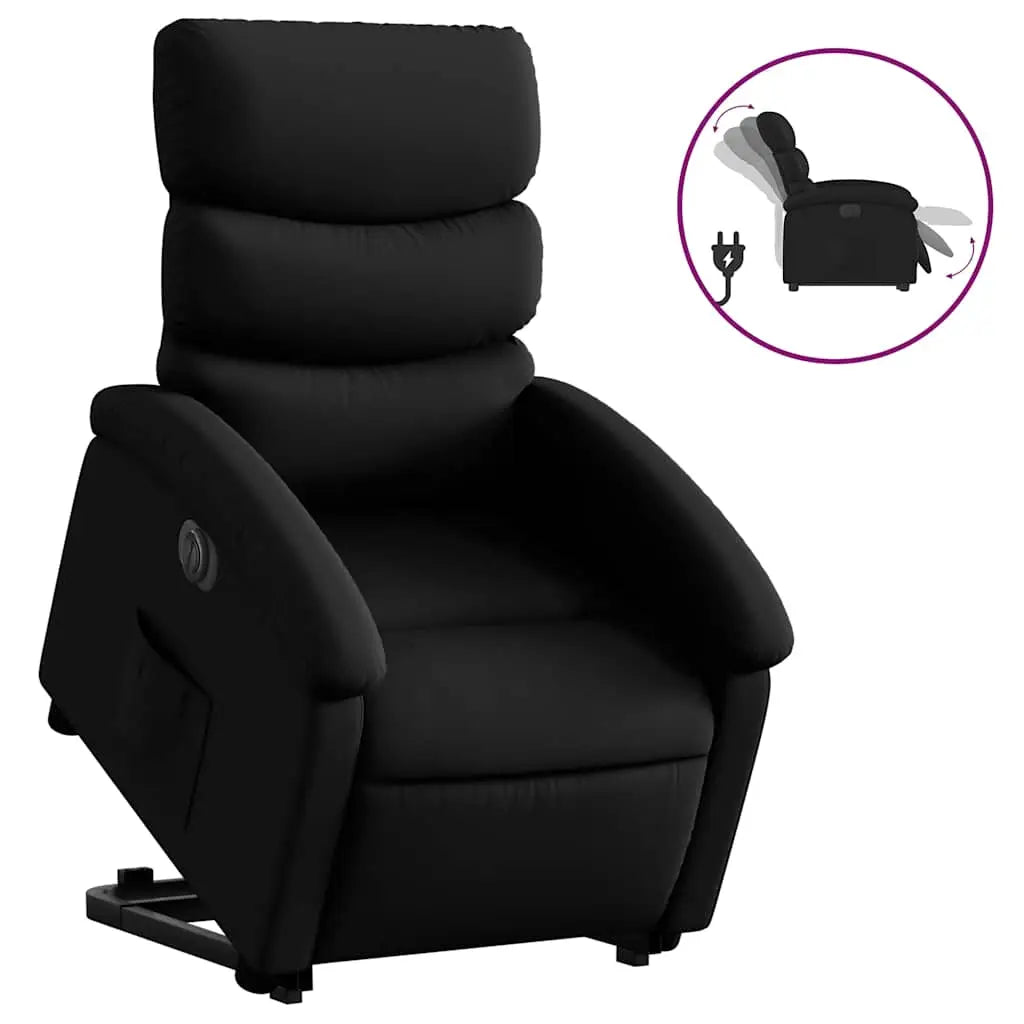 Fauteuil inclinable électrique noir similicuir - XIOS