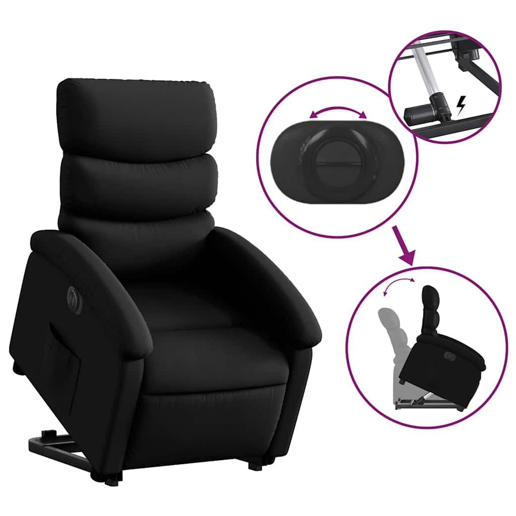 Fauteuil inclinable électrique noir similicuir - XIOS
