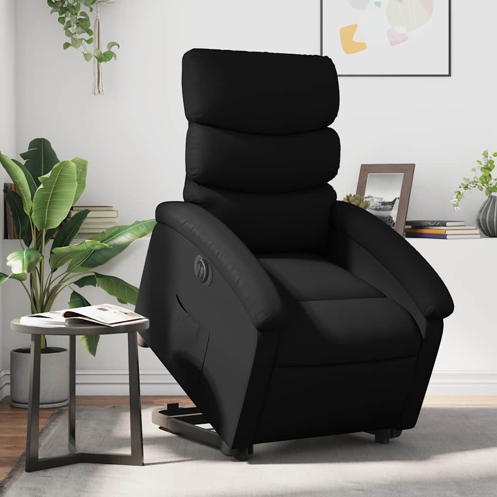 Fauteuil inclinable électrique noir similicuir - XIOS