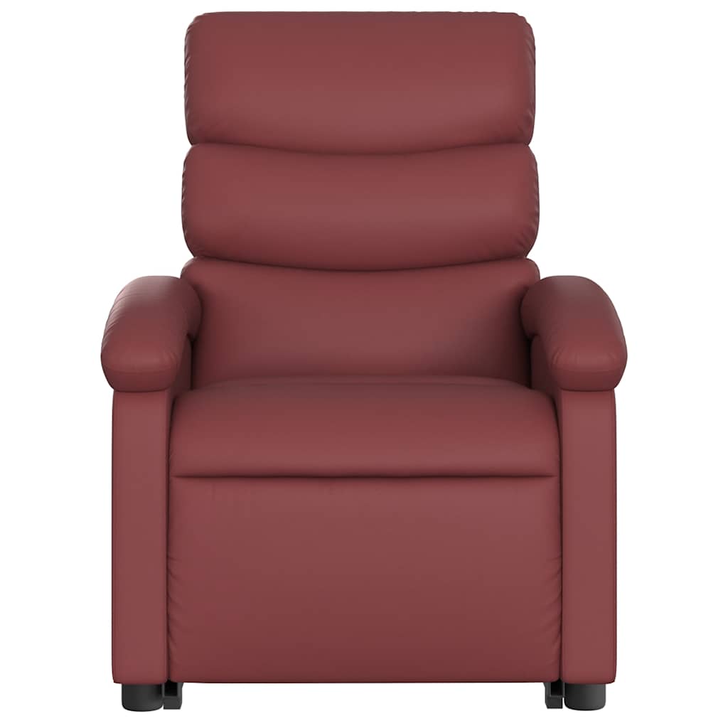 Fauteuil inclinable électrique rouge bordeaux similicuir - XIOS
