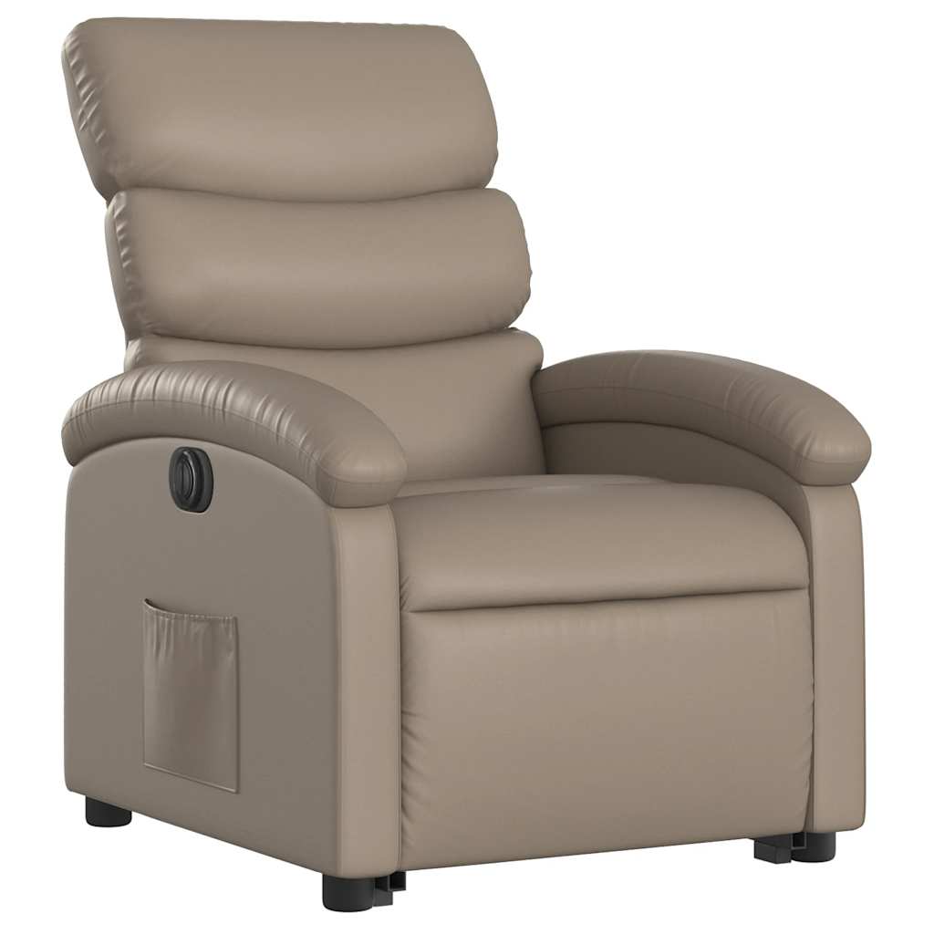 Fauteuil inclinable électrique cappuccino similicuir - XIOS