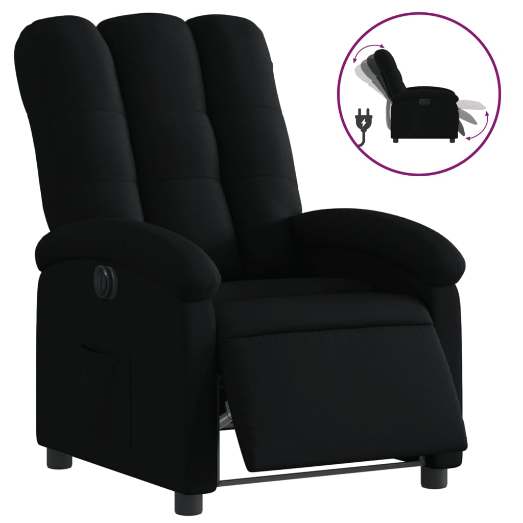 Fauteuil inclinable électrique Noir Tissu - XIOS