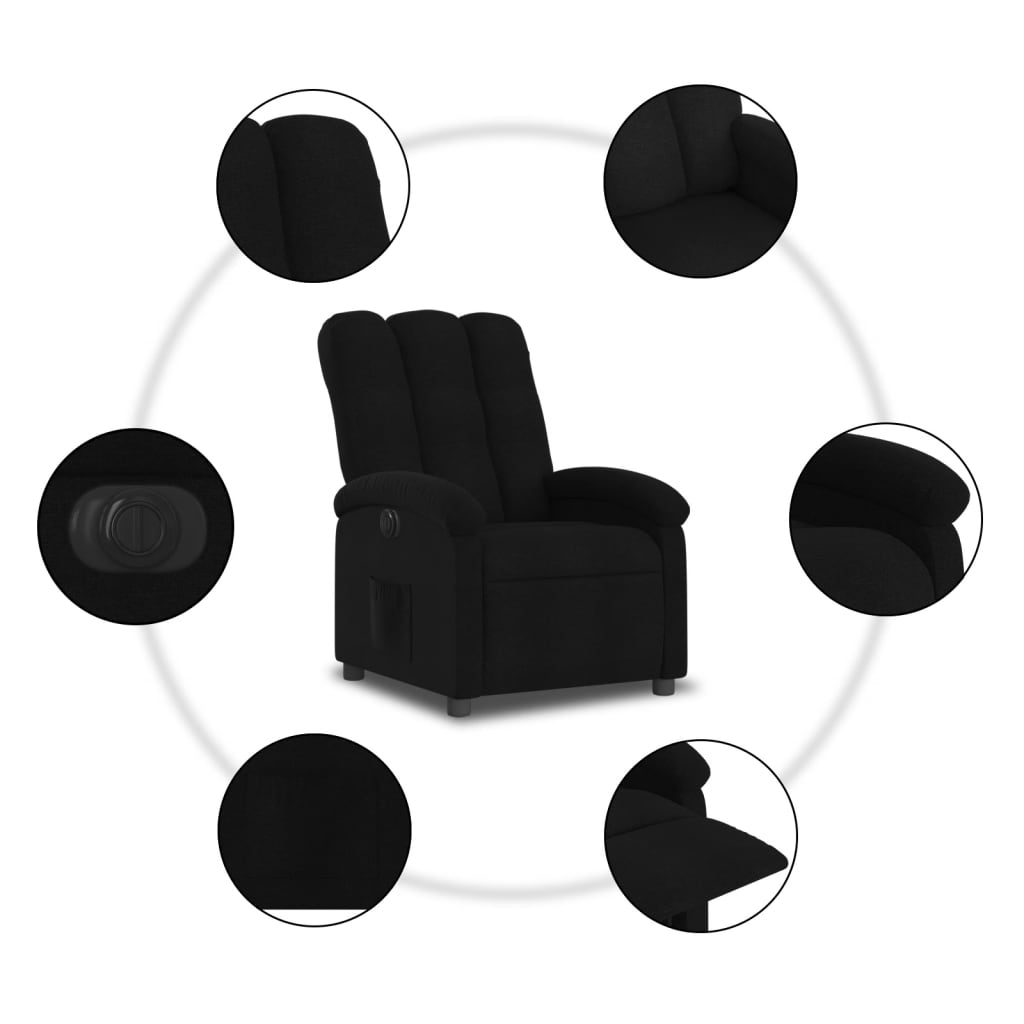 Fauteuil inclinable électrique Noir Tissu - XIOS