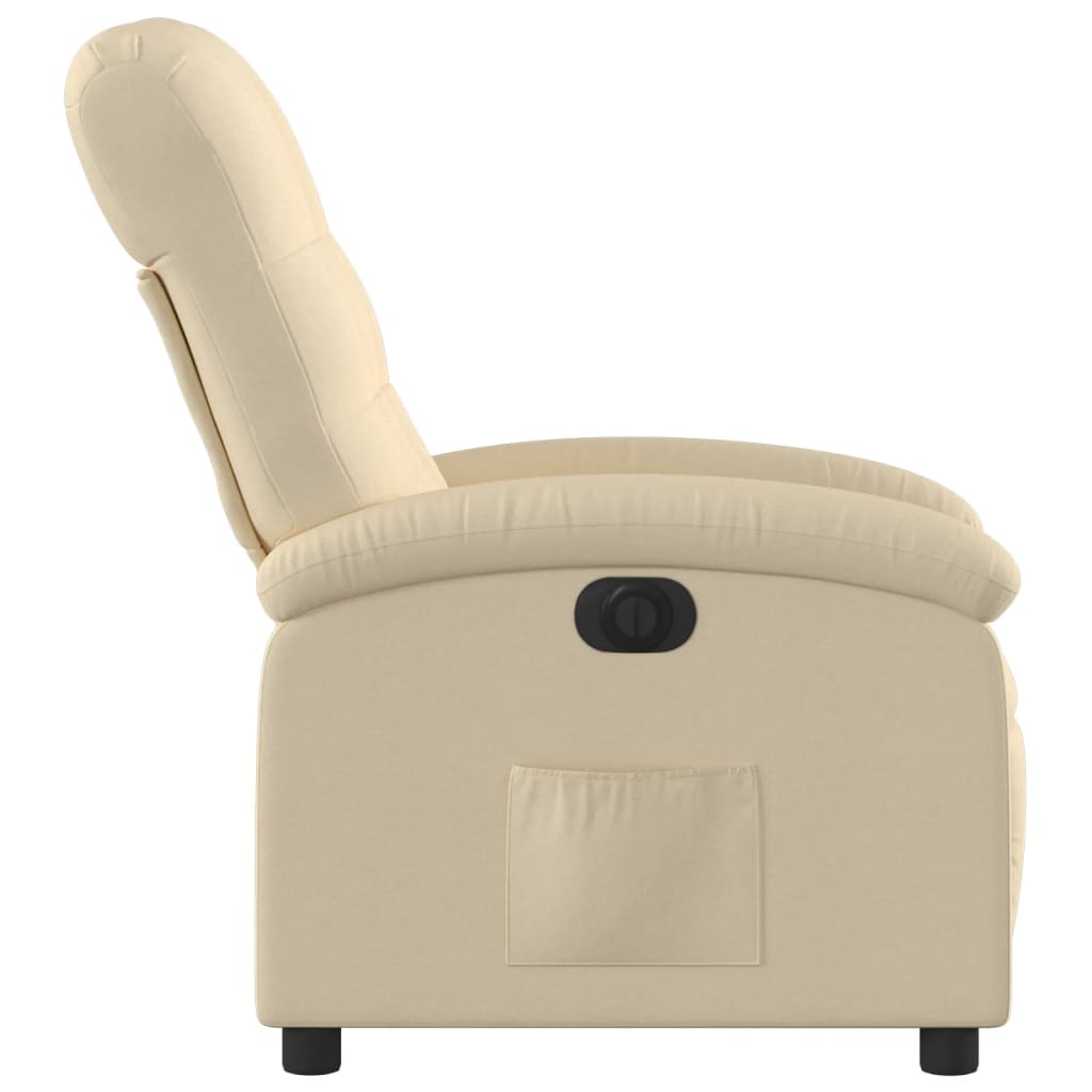 Fauteuil inclinable électrique Crème Tissu - XIOS