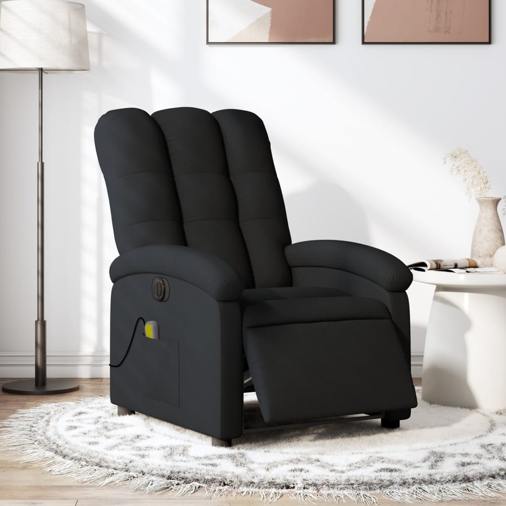 Fauteuil de massage inclinable électrique Noir Tissu - XIOS