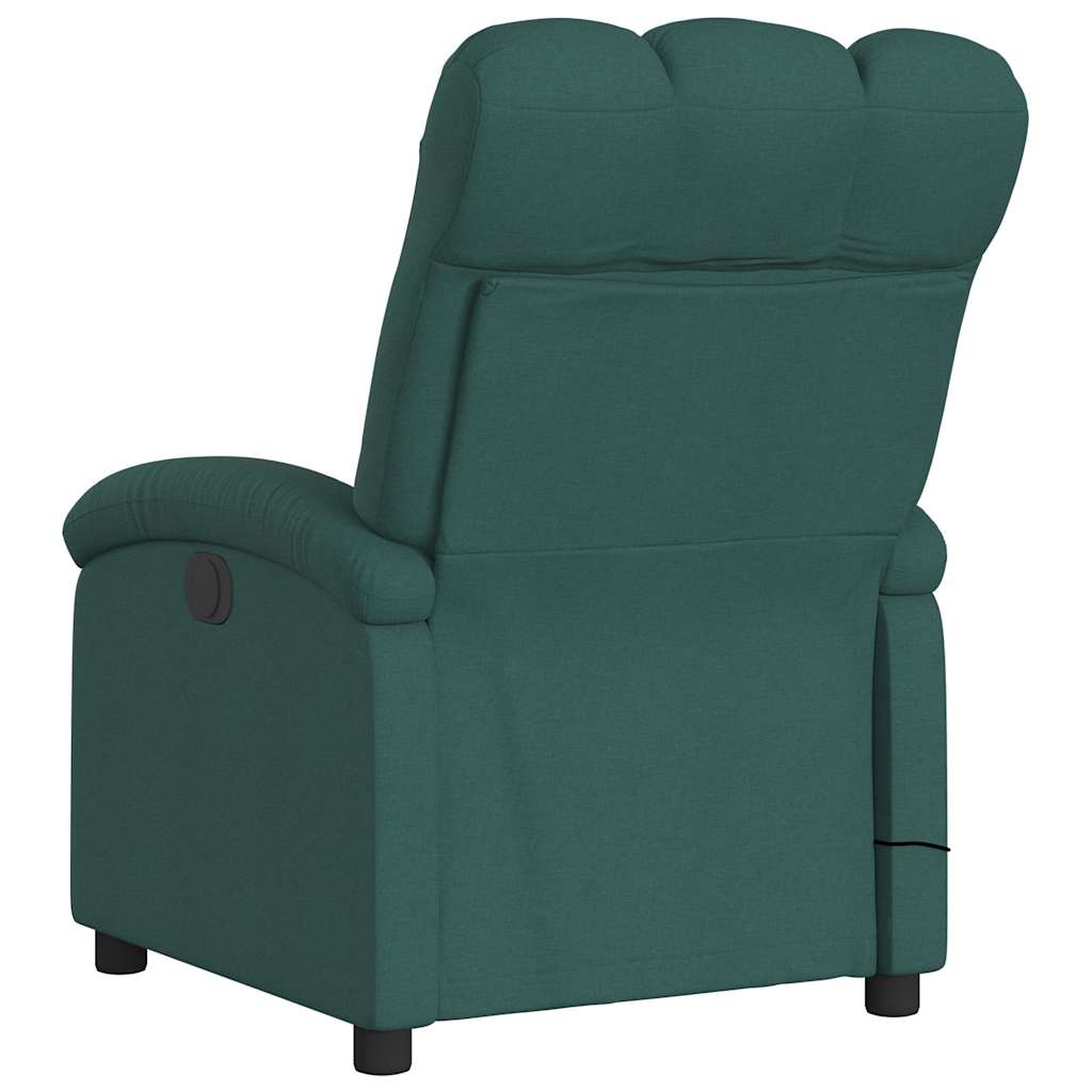 Fauteuil de massage inclinable électrique Vert foncé Tissu - XIOS