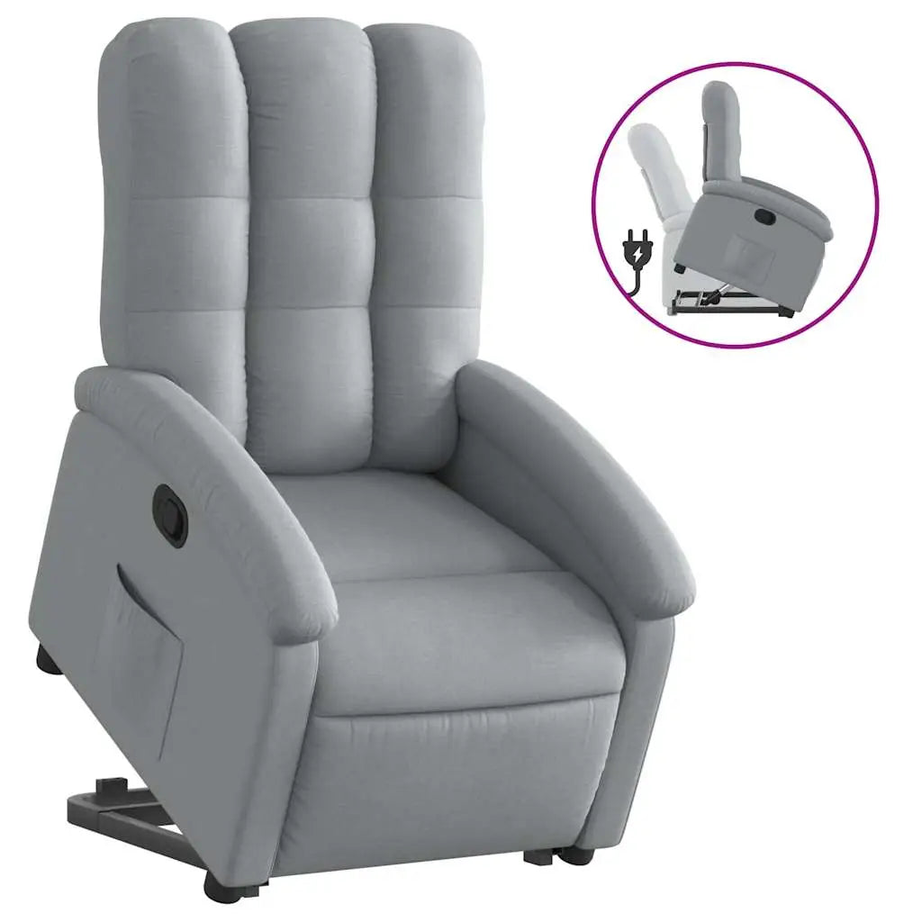 Fauteuil inclinable Gris clair Tissu - XIOS