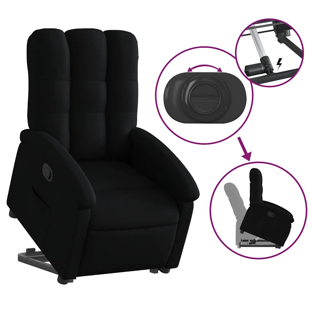 Fauteuil inclinable noir tissu - XIOS