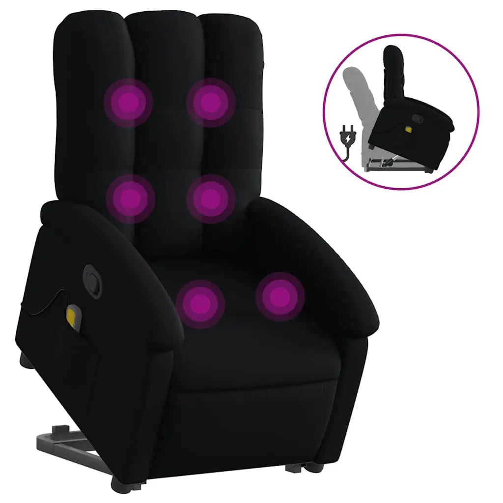 Fauteuil de massage inclinable Noir Tissu - XIOS