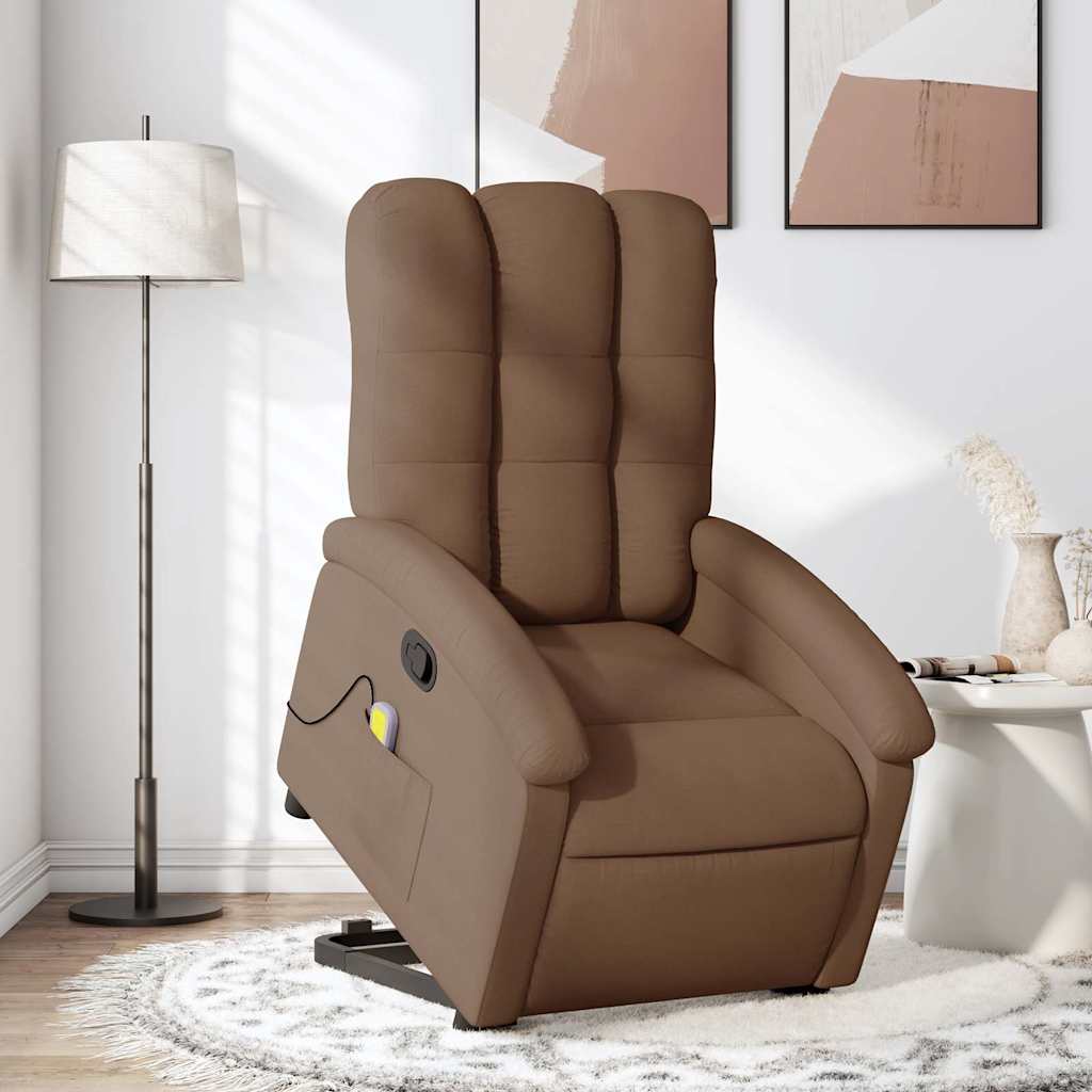 Fauteuil de massage inclinable Marron Tissu - XIOS
