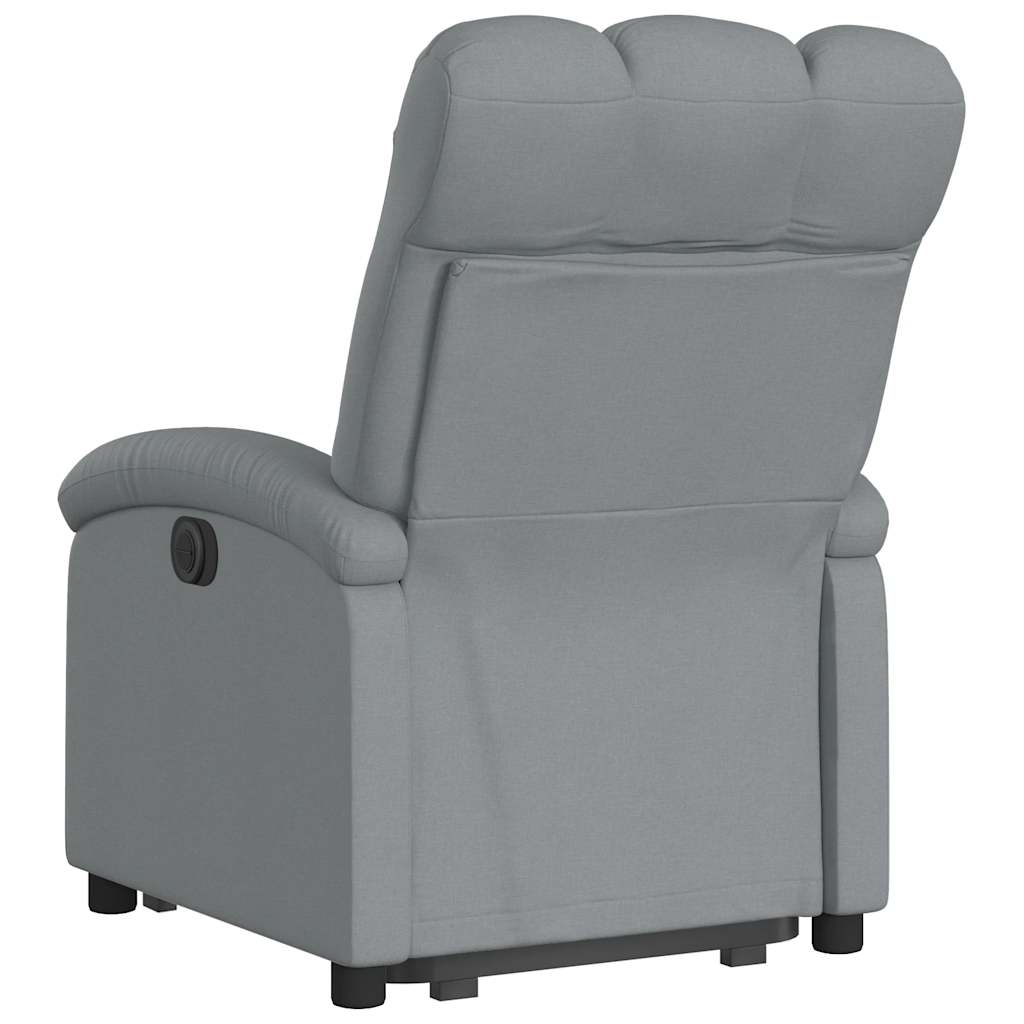 Fauteuil inclinable électrique gris clair tissu - XIOS