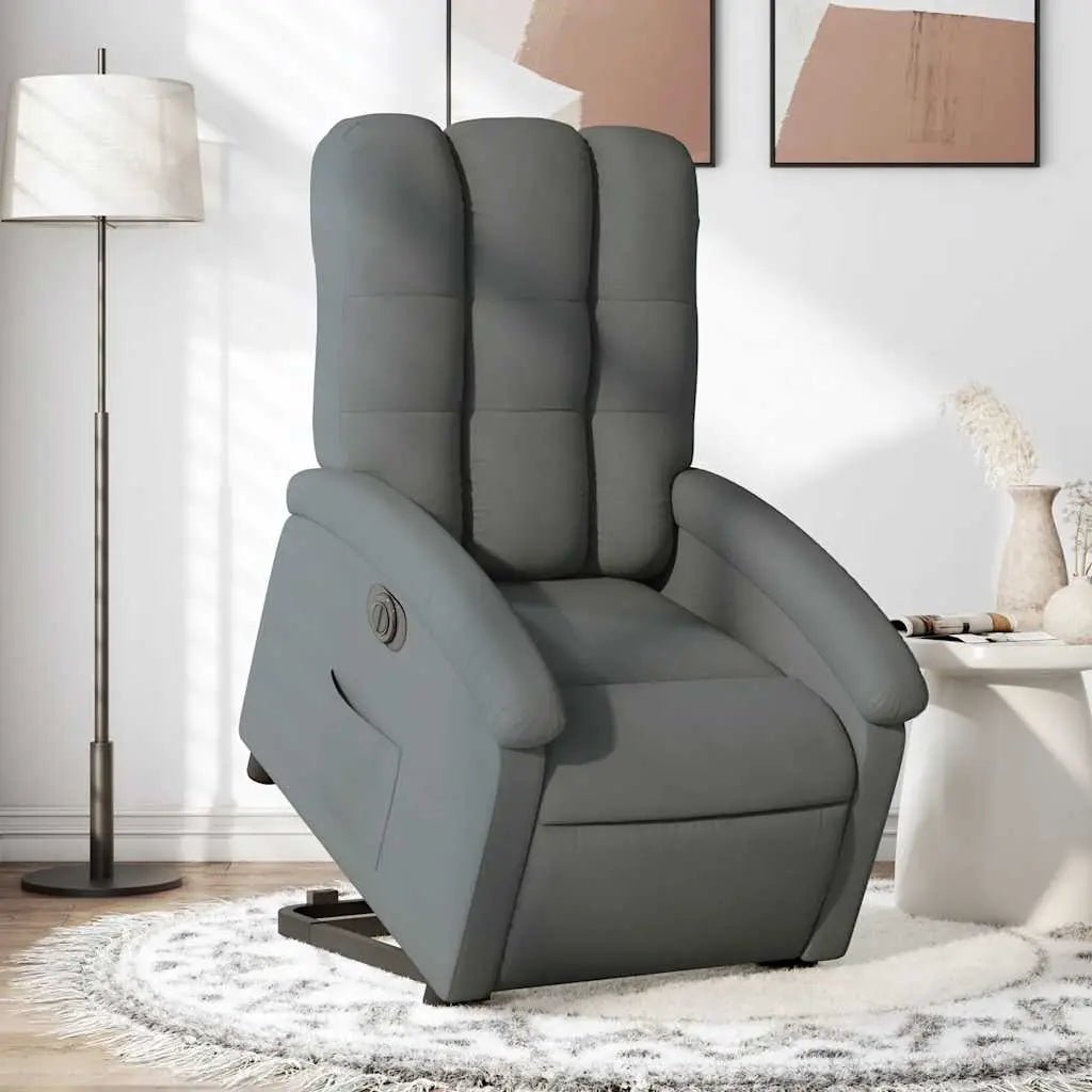 Fauteuil inclinable électrique gris foncé tissu - XIOS