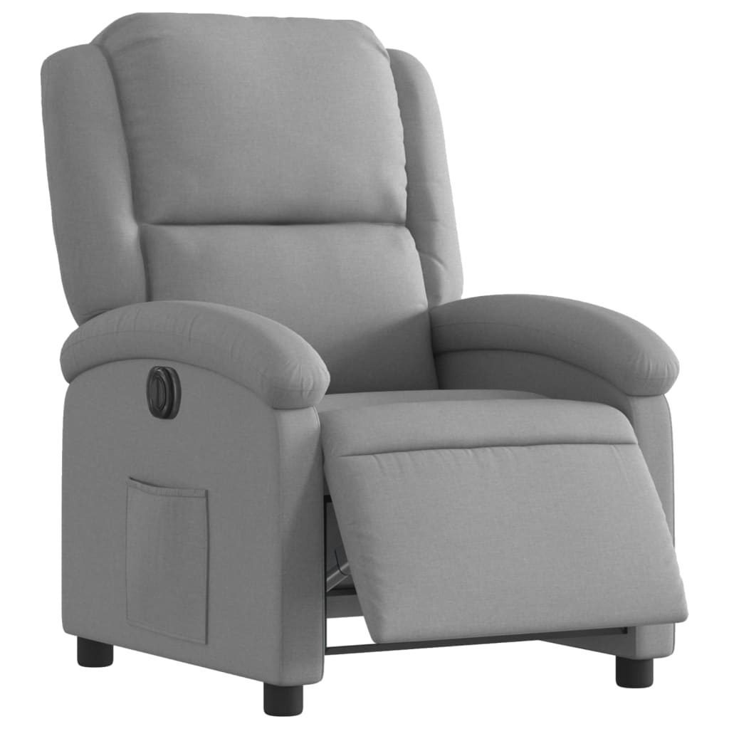Fauteuil inclinable électrique Gris clair Tissu - XIOS