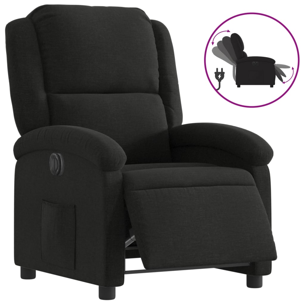 Fauteuil inclinable électrique Noir Tissu - XIOS