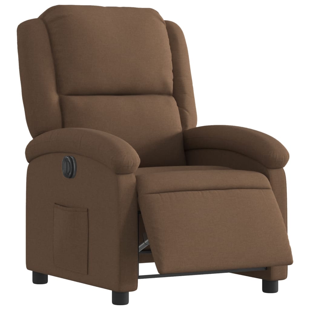 Fauteuil inclinable électrique Marron Tissu - XIOS