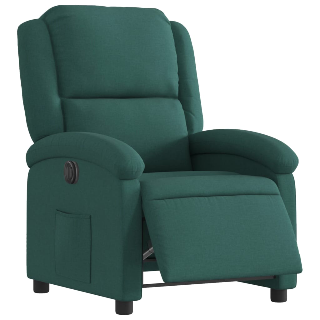 Fauteuil inclinable électrique Vert foncé Tissu - XIOS