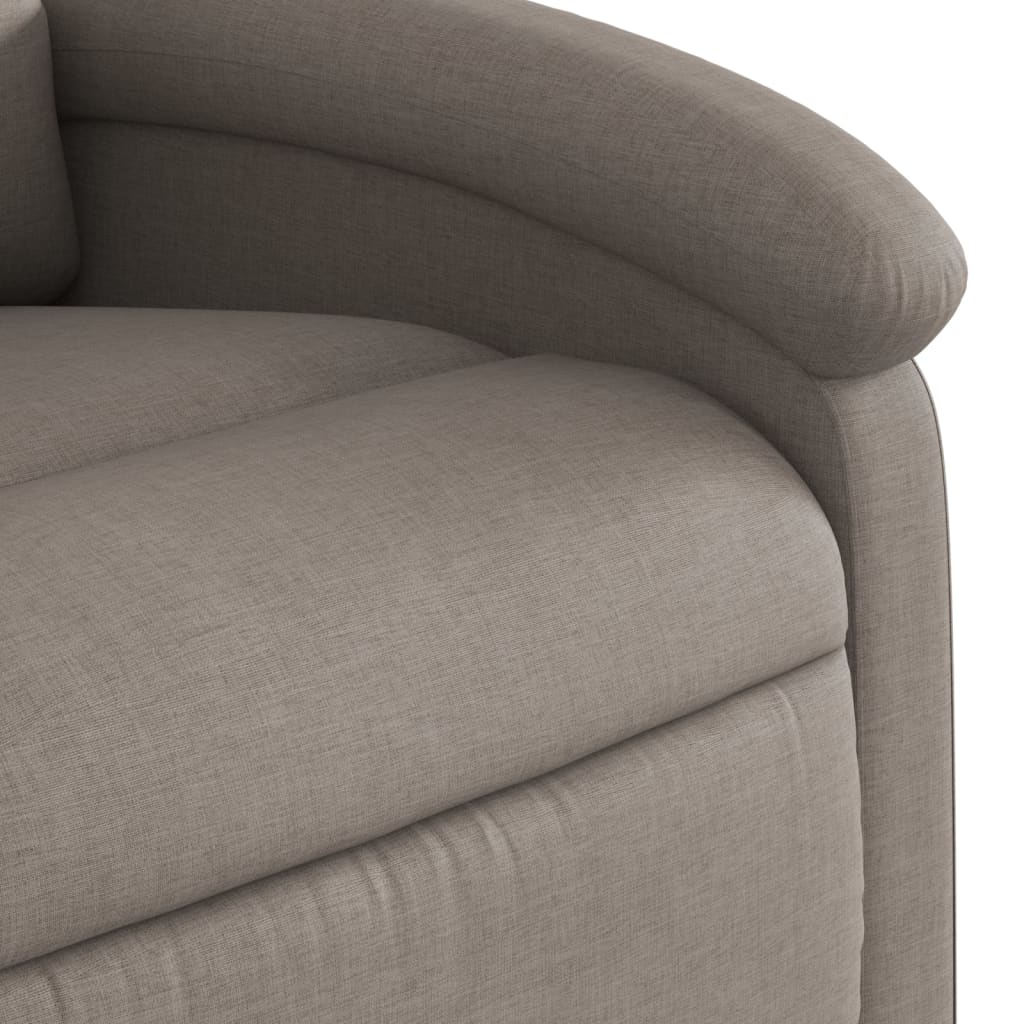 Fauteuil inclinable électrique Taupe Tissu