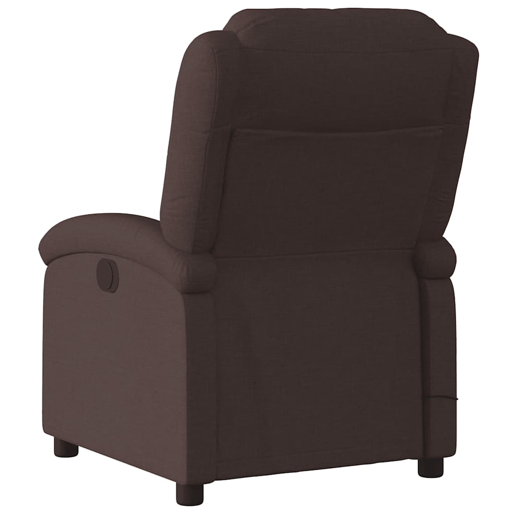 Fauteuil de massage inclinable électrique Marron foncé Tissu - XIOS