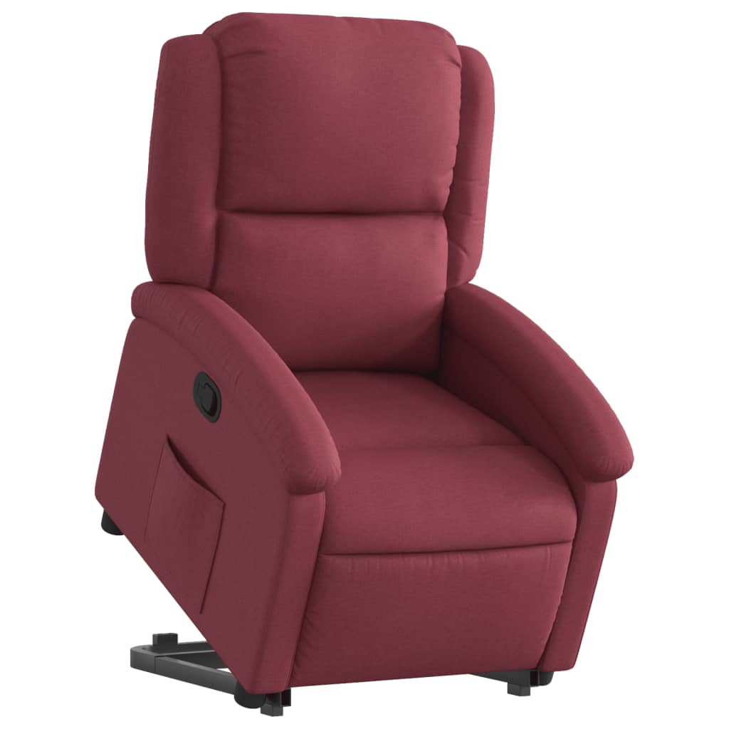 Fauteuil inclinable rouge bordeaux tissu - XIOS