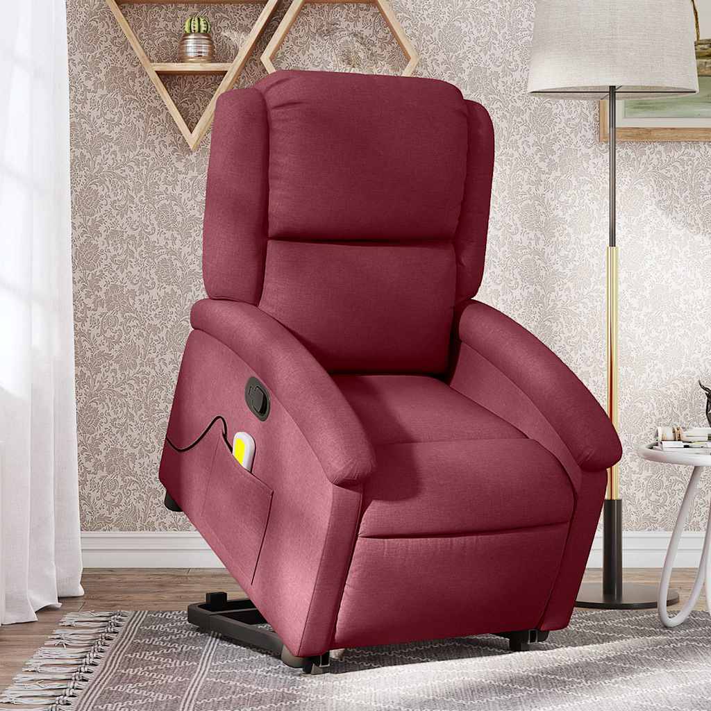 Fauteuil inclinable rouge bordeaux tissu - XIOS