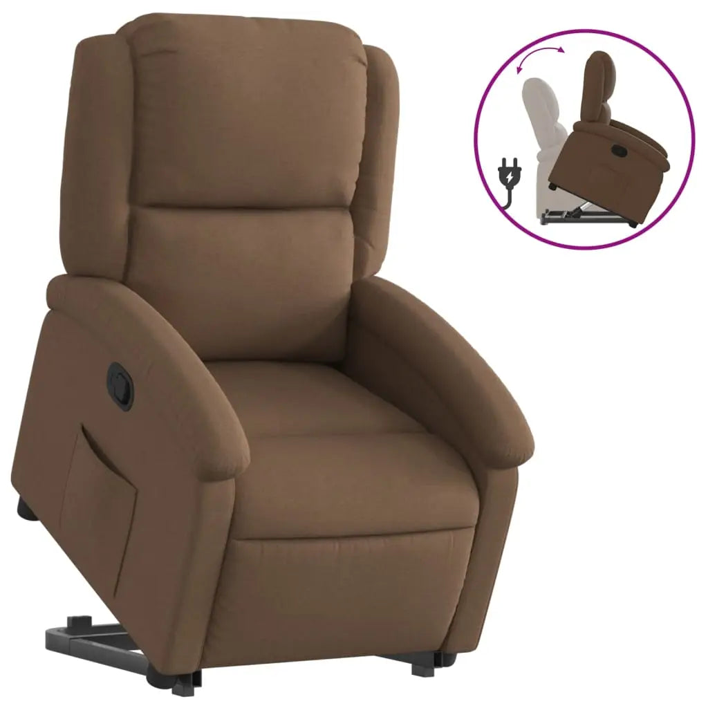 Fauteuil inclinable Marron Tissu - XIOS