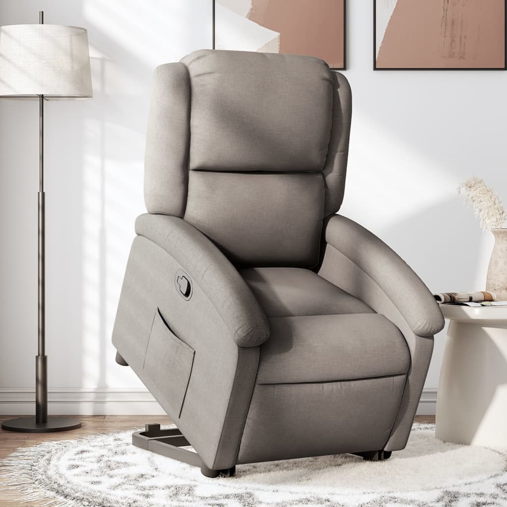 Fauteuil inclinable taupe tissu - XIOS