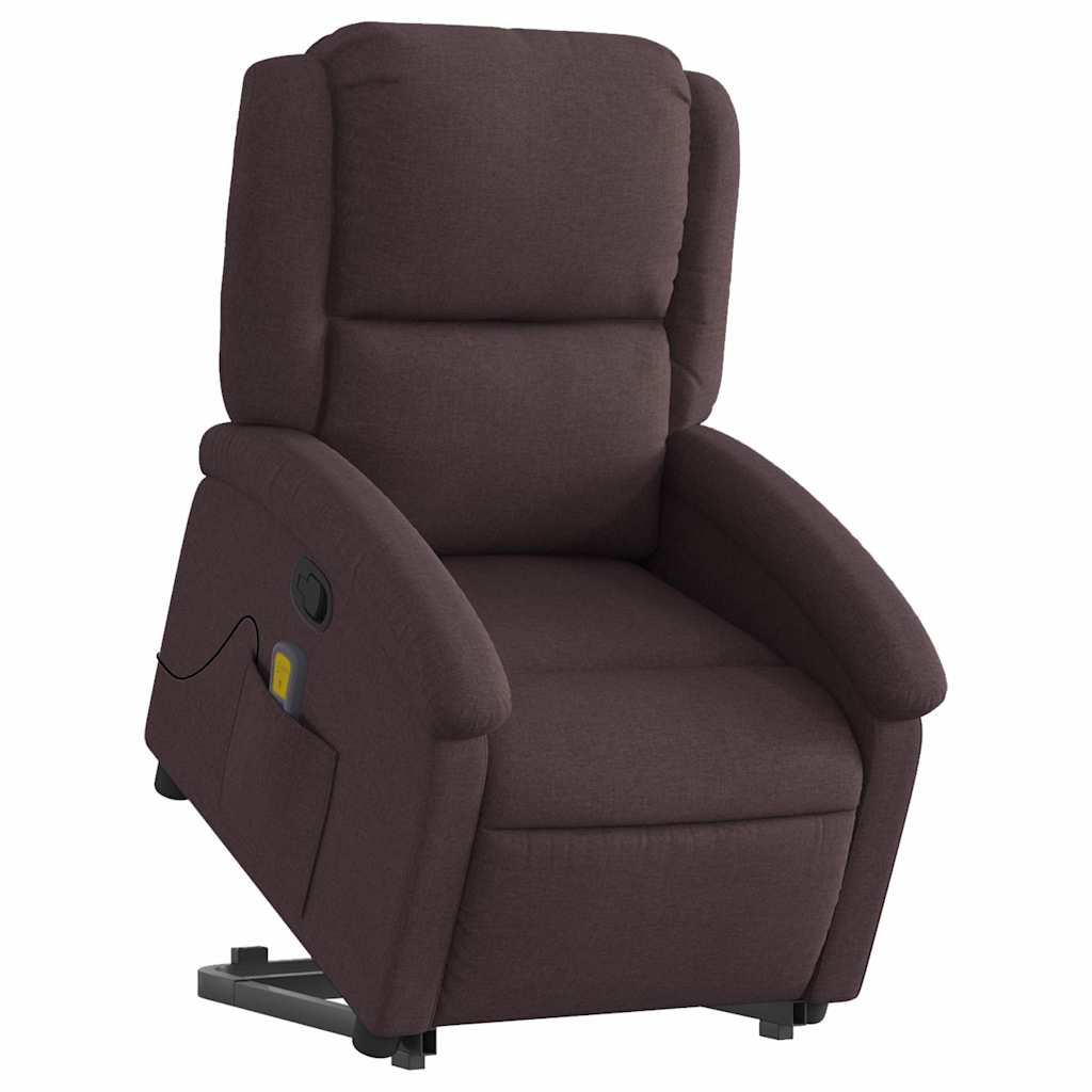 Fauteuil inclinable de massage Marron foncé Tissu - XIOS