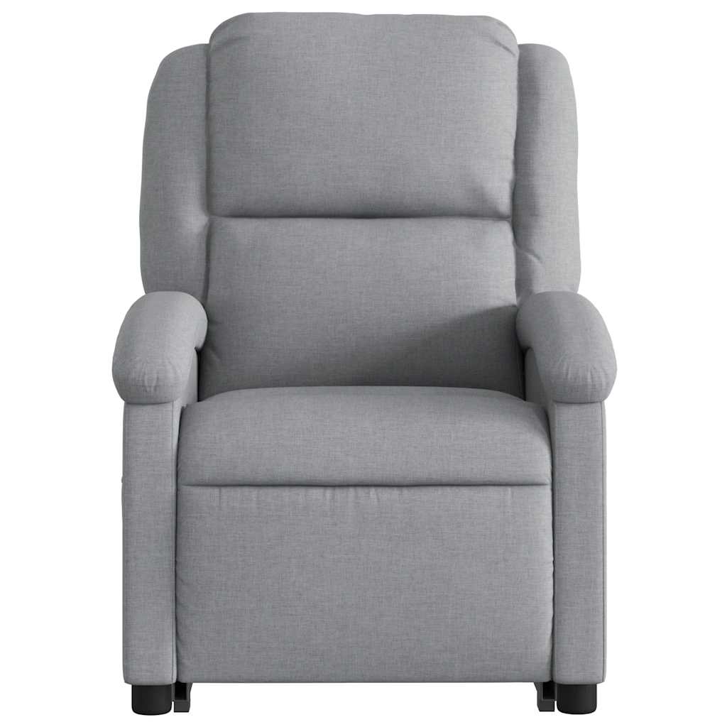 Fauteuil inclinable électrique gris clair tissu - XIOS