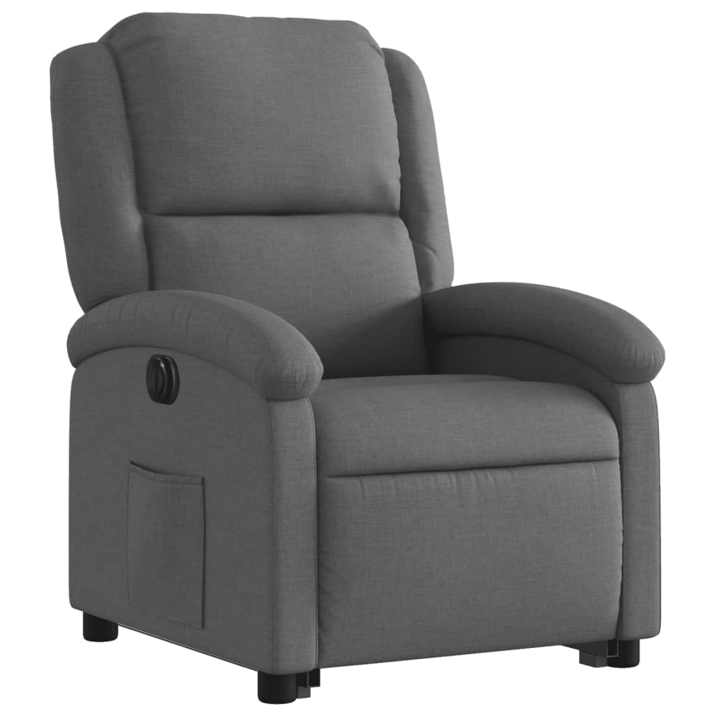 Fauteuil inclinable électrique gris foncé tissu - XIOS
