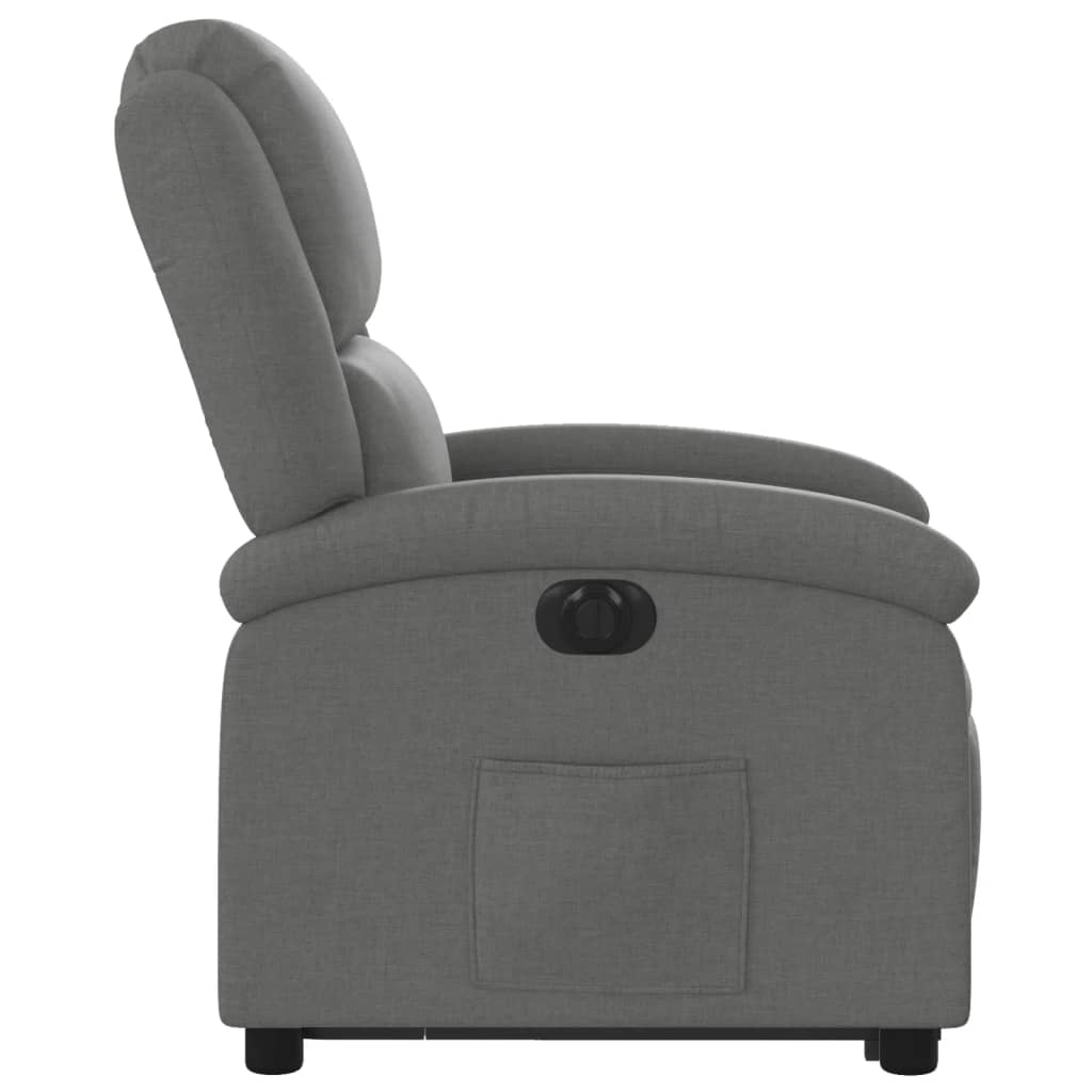 Fauteuil inclinable électrique gris foncé tissu - XIOS