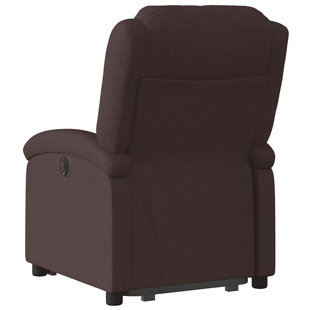 Fauteuil inclinable électrique marron foncé tissu - XIOS