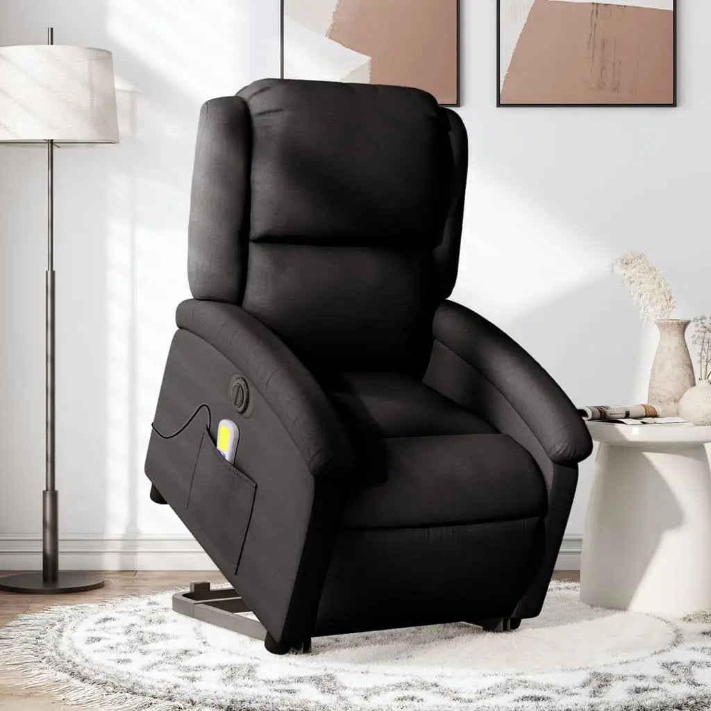 Fauteuil inclinable de massage électrique Noir Tissu - XIOS