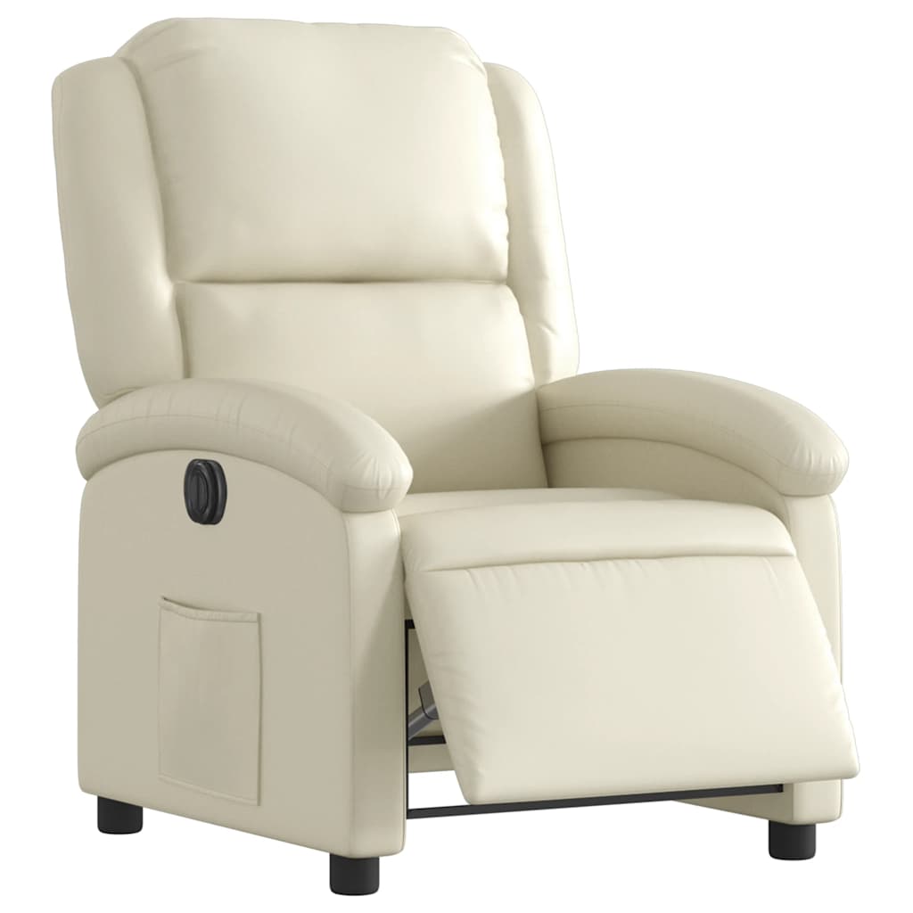 Fauteuil inclinable électrique Crème Similicuir - XIOS
