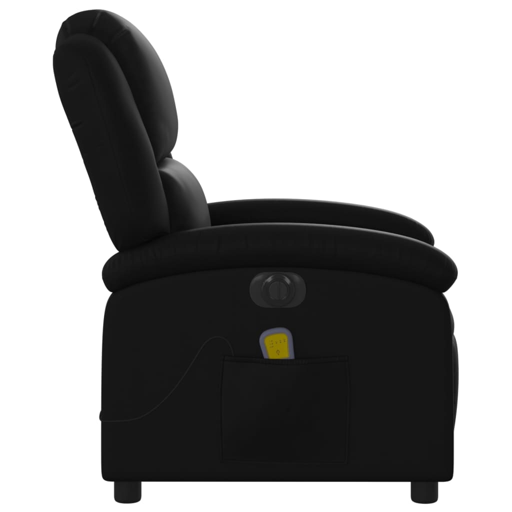 Fauteuil de massage inclinable électrique noir similicuir - XIOS