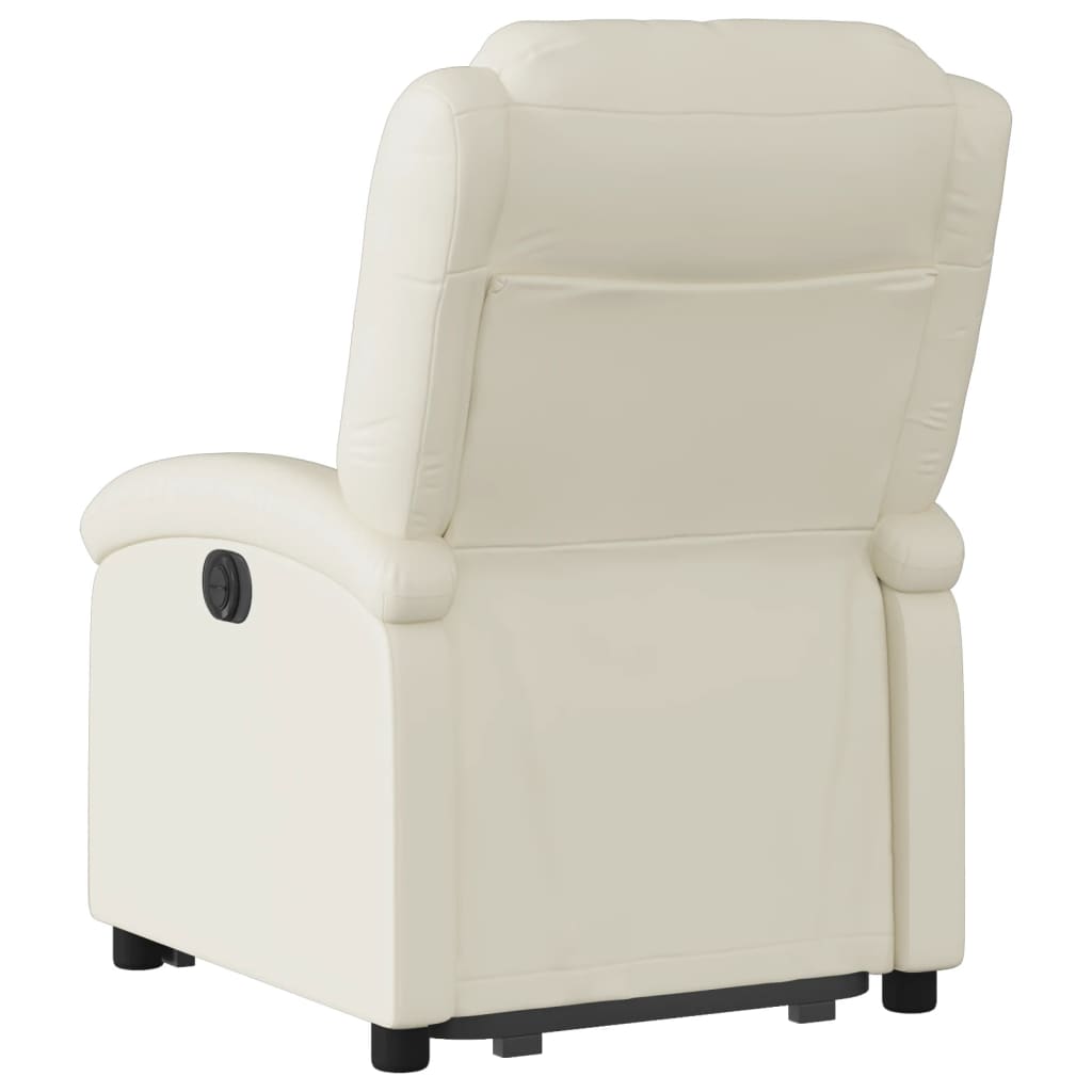 Fauteuil inclinable électrique crème similicuir - XIOS