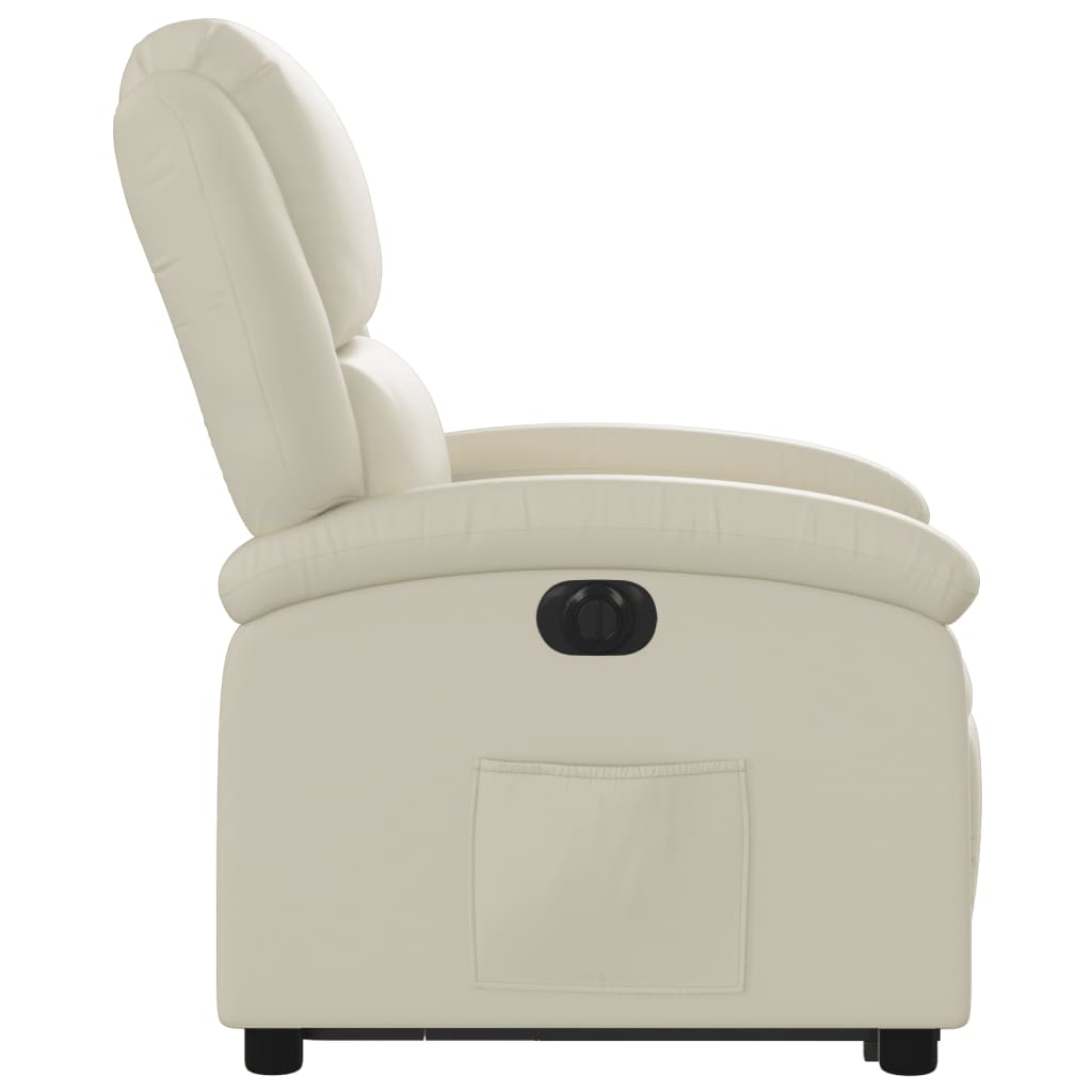 Fauteuil inclinable électrique crème similicuir - XIOS